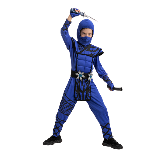 Dragon Scales Blue Ninja Costume - Child