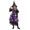LED Light up Witch Costume  For Role Play Cosplay- Child