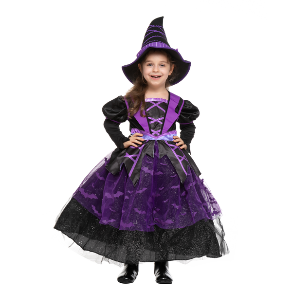 LED Light up Witch Costume  For Role Play Cosplay- Child