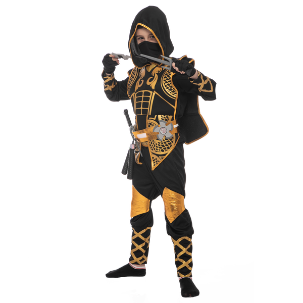 Golden Ninja Fighter Costume for Boys, Child