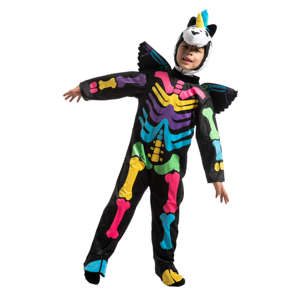 Colorful Unicorn Skeleton Costume for Role Play Cosplay- Child