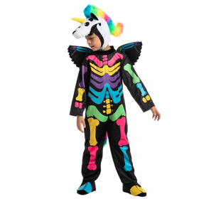 Colorful Unicorn Skeleton Costume for Role Play Cosplay- Child