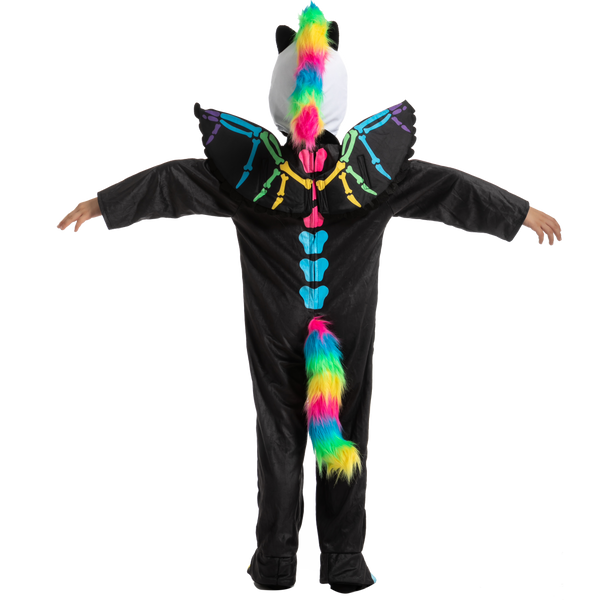 Colorful Unicorn Skeleton Costume for Role Play Cosplay- Child