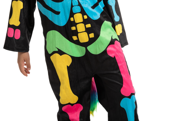 Colorful Unicorn Skeleton Costume for Role Play Cosplay- Child