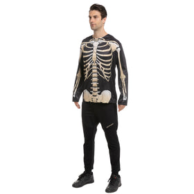 2D Skeleton Sweatshirt Costume - Adult