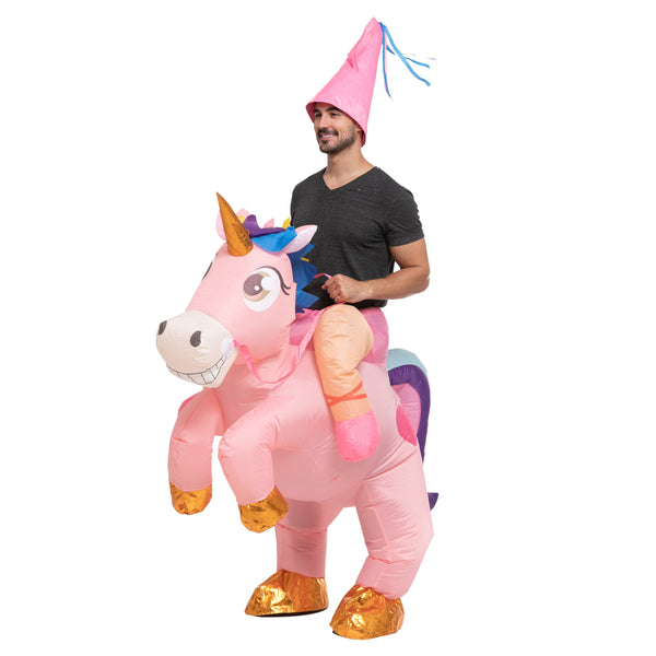 Inflatable Costume Ride-A-Unicorn, Pink