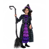 Purple Witch Costume with Stars and Moon Skirt Design - Child