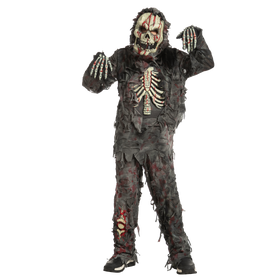 Scary Black Zombie Costume - Child
