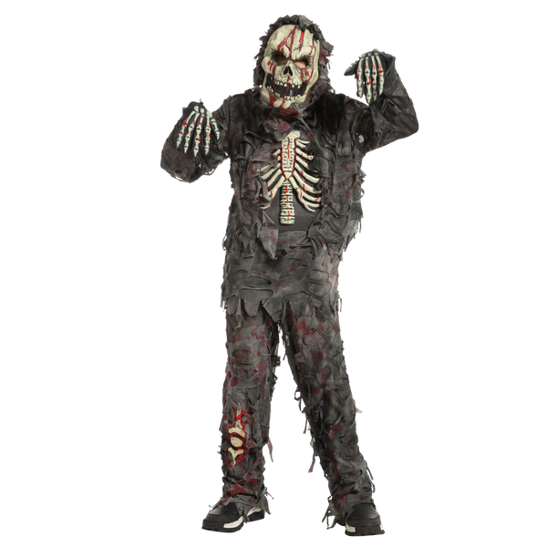 Scary Black Zombie Costume - Child