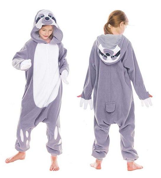 Sloth Animal Onesie Pajama Costume - Child