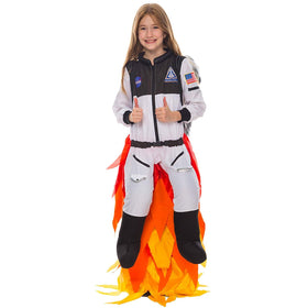 Flying Astronaut Suit with Flame Pants Jet Pack for Cosplay- Child