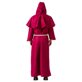 Medieval Hooded Monk Cloak Renaissance Priest Robe Cosplay Costume - Adult
