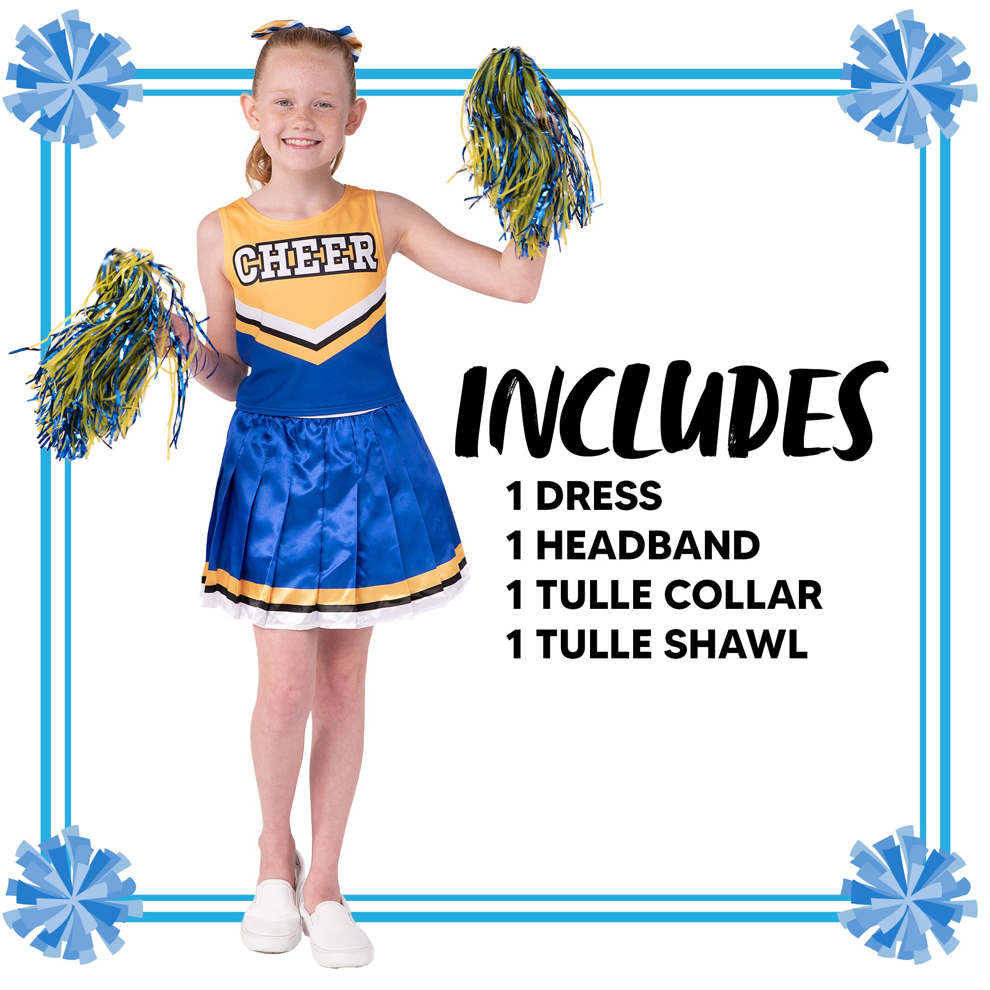 Lovecheer 12PCS Gold Pom Poms Cheerleading Fluffy Metallic Cheer Pom
