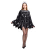 Spider Web Dress Poncho Costumes w/Glow Effect and Crown for Women Halloween Party - Spooktacular Creations
