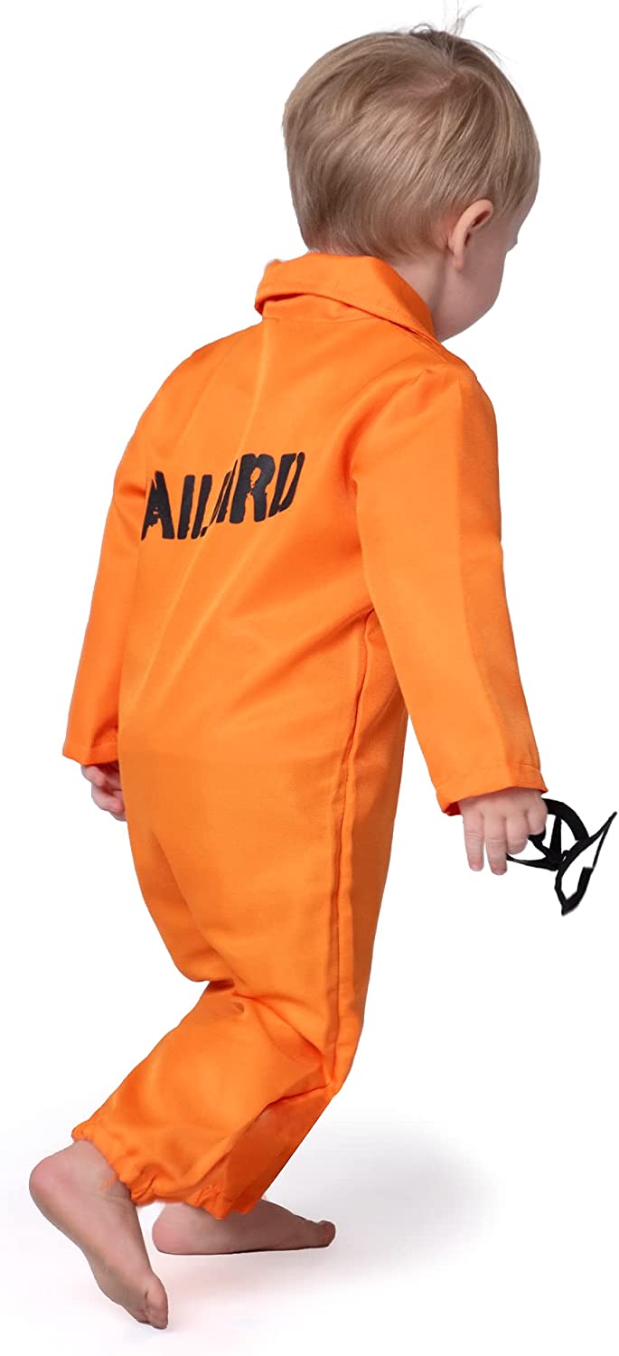 Men's Plus Size Orange Prison Jumpsuit
