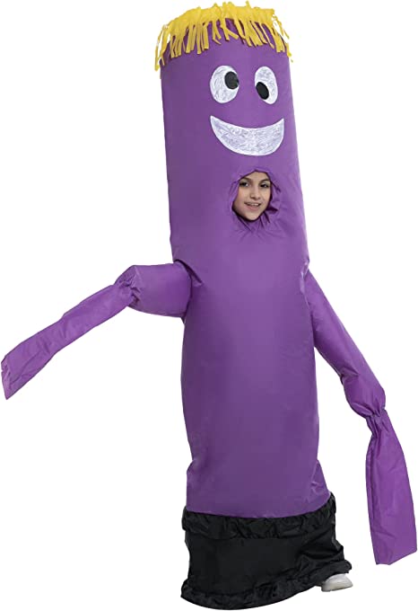 Purple tube dancer inflatable costume - Child