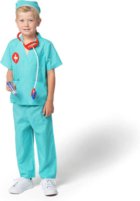 Unisex Kids Surgeon Scrubs Costume Set - Child