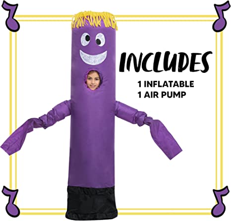 Purple tube dancer inflatable costume - Child
