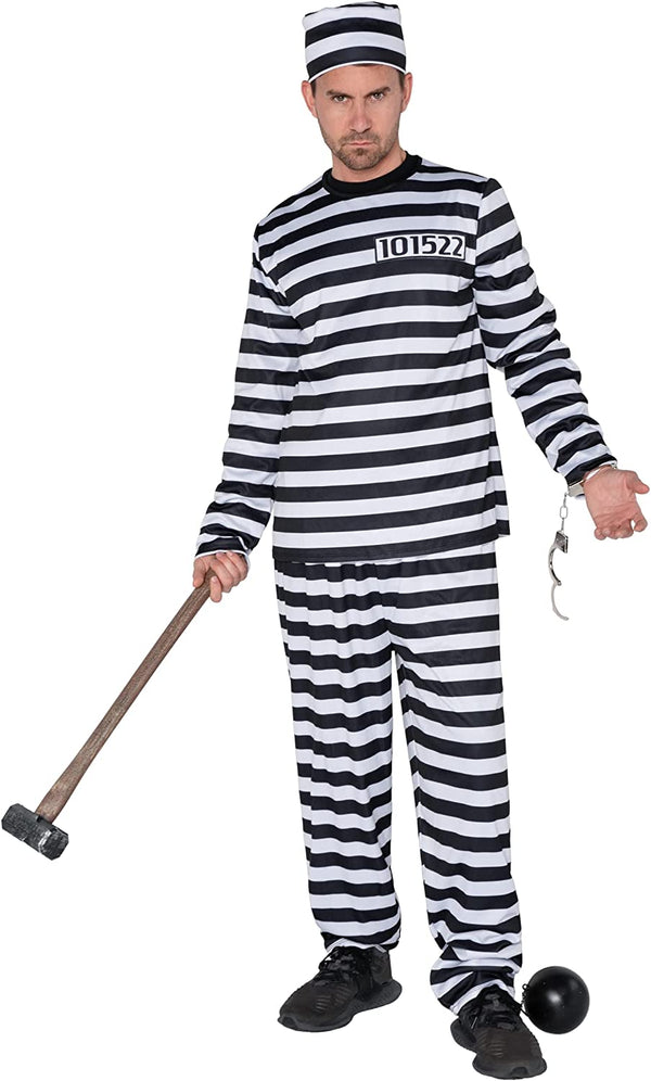 Men Inmate Costume - Adult