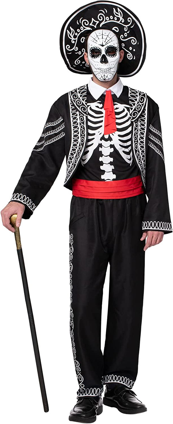 Men Day of the Dead Costume - Adult