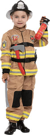 Dark Brown Fire Fighter Costume for Kids- Boys