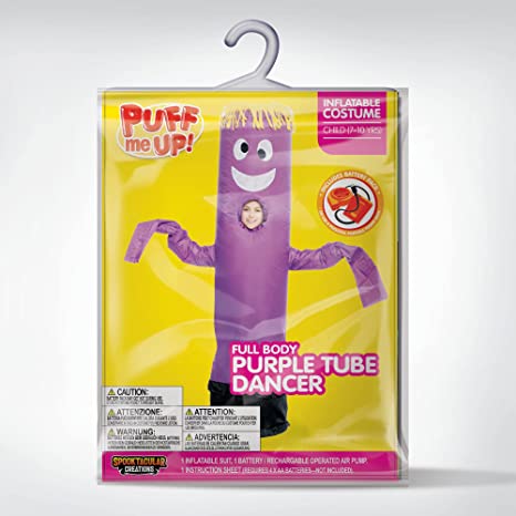 Purple tube dancer inflatable costume - Child