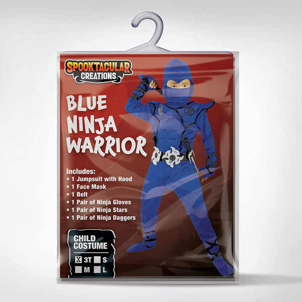 Spooktacular Creations-Blue Ninja Halloween Costume for Kids