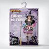 Girl witch orange pattern costume - Child