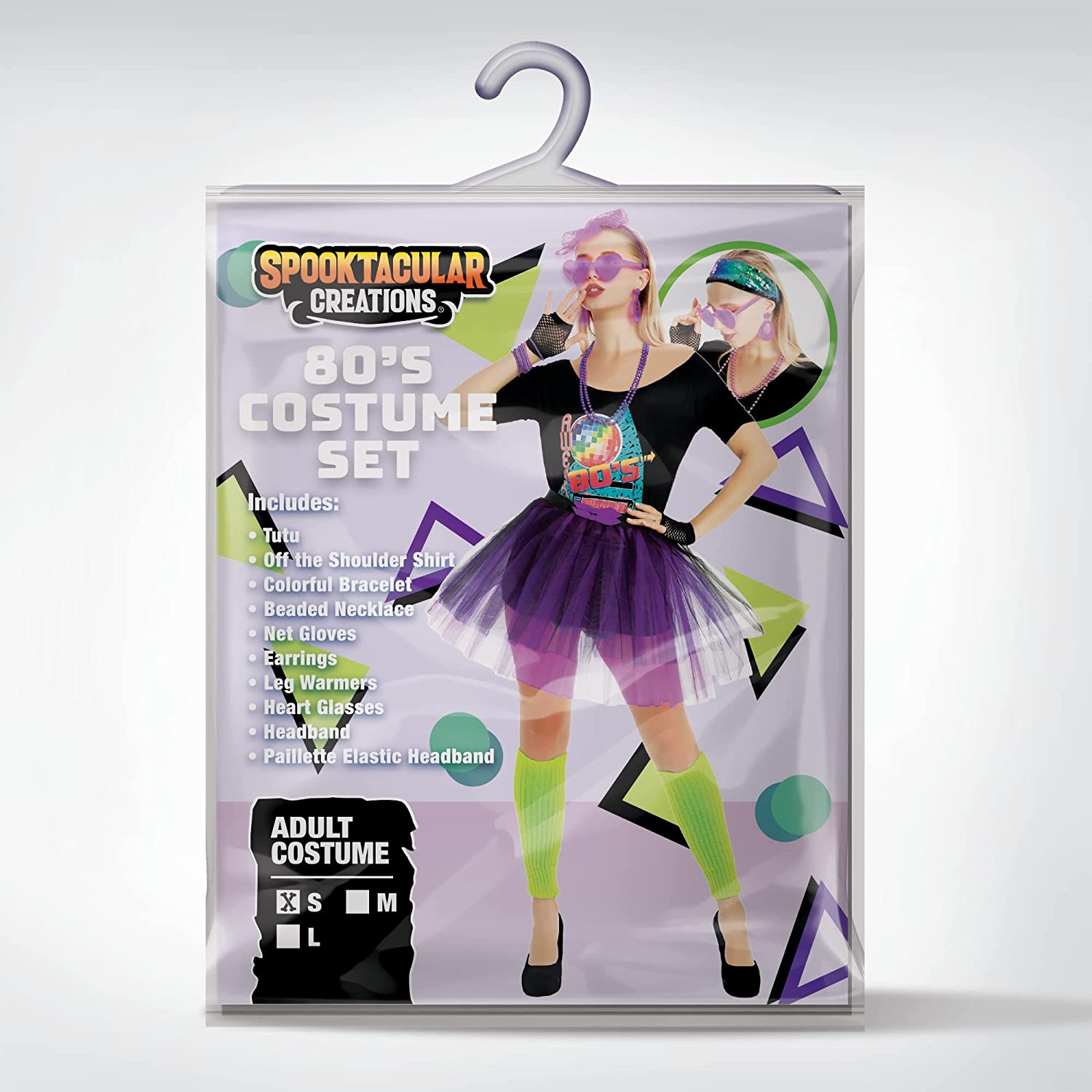 Spooktacular Women 80's Purple Costume Set - Adult | Spooktacular Creations Spooktacular Women 80's Purple Costume Set - Adult | Spooktacular Creations