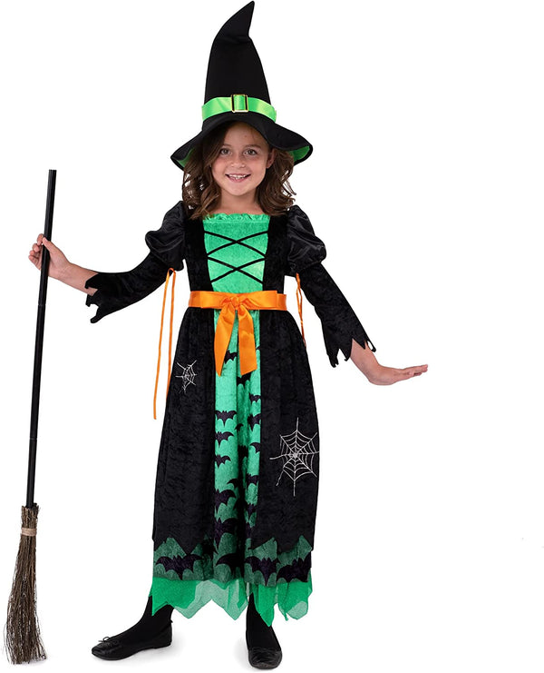 Green Witch Costume for Girls - Child