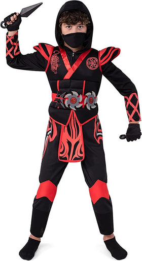 Red Ninja jumpsuit Child Costume - Boys