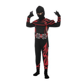 Ninja Costume Cosplay  (Red) - Child