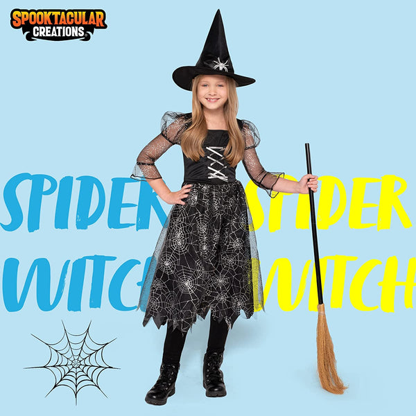Girl Dark Spider Witch Costume - Child