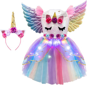 Child Girl Light-Up Unicorn Costume - Child