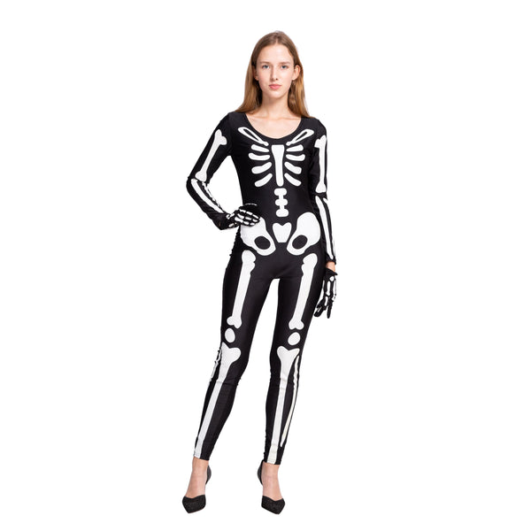 Skeleton Glow in The Dark Catsuit Bodysuit Halloween Costumes for Women - Spooktacular Creations