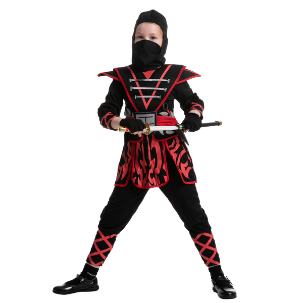 Samurai Red Ninja Costume for Girls Cosplay- Child