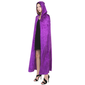 Hooded Velvet Cloak Cape Costume Cosplay - Adult