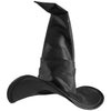 Black Large Ruched Witch Hat, Satin Witch Hat for Women