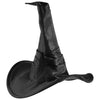 Black Large Ruched Witch Hat, Satin Witch Hat for Women
