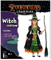 Fairytale Green Cute Witch Dress Halloween Costume Deluxe Set with Hat for Girls - Spooktacular Creations