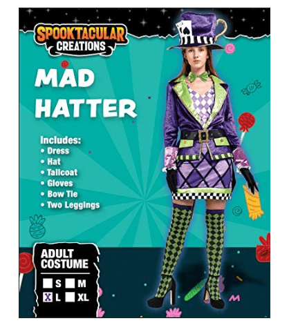 Crazy Mad Hatter Purple Victorian Circus Costumes for Women - Spooktacular Creations