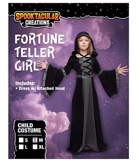 Hooded Robe Costume for Cosplay Fortune Teller, Gypsy, Princess Girls Role-Playing Party