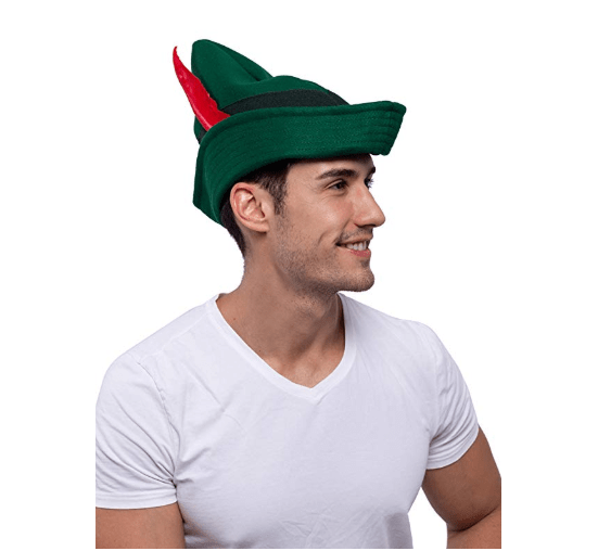 Felt Robin Hood Hats with Feather One Size Fits All for Adult - Spooktacular Creations