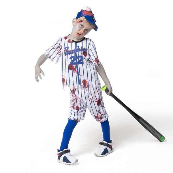 Baseball Zombie Costume, Blue - Child