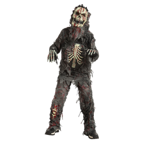 Scary Black Zombie Costume - Child