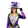 Crazy Mad Hatter Purple Victorian Circus Costumes for Women Cosplay- Adult