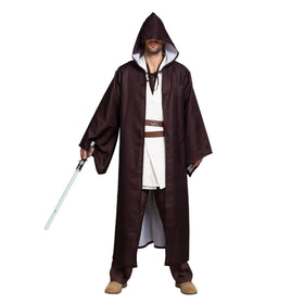 Master of Light with Tunic Hooded Robe Cloak Costume