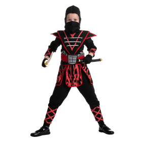 Samurai Red Ninja Costume for Girls Cosplay- Child