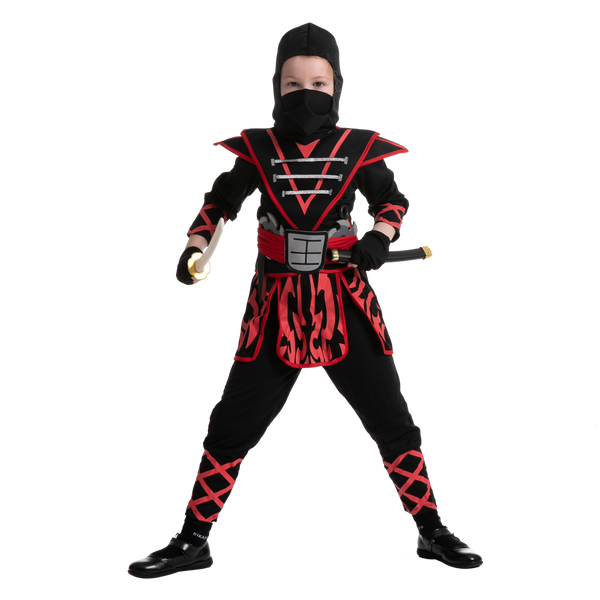 Samurai Red Ninja Costume for Girls Cosplay- Child