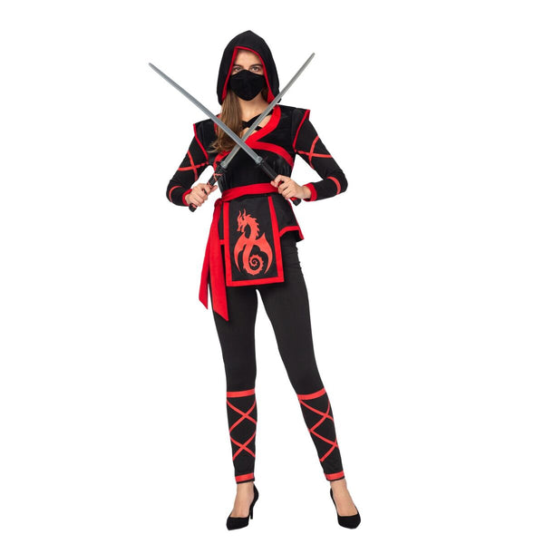 Sexy Halloween Darkness Ninja Warrior Costume for Women with Ninja Mask - Spooktacular Creations